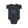 Infant “I’M CUTE MOM’S HOT DAD’S LUCKY” Fine Jersey Bodysuit