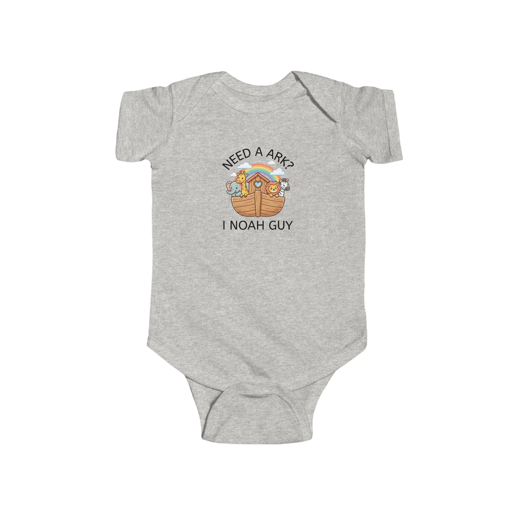 Infant “NEED A ARK?” Fine Jersey Bodysuit