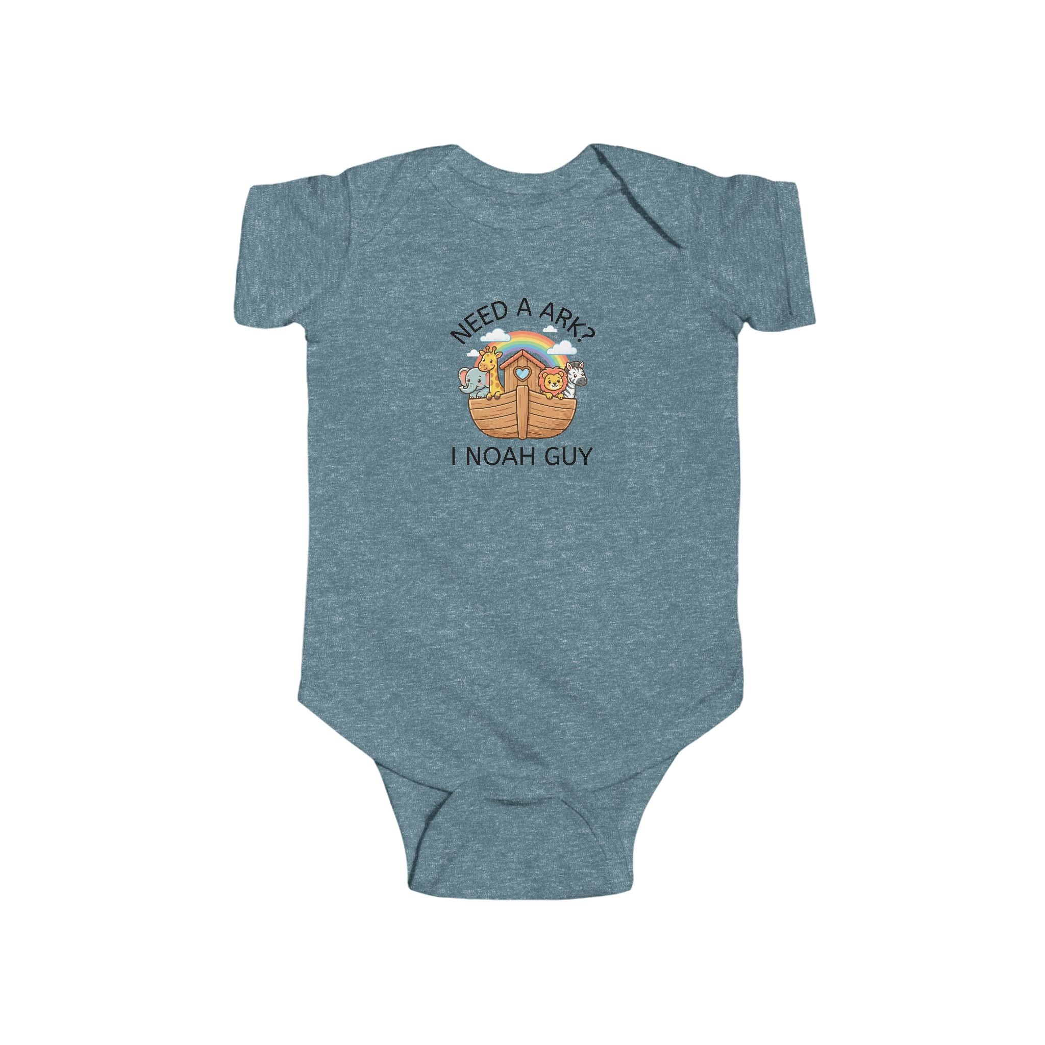Infant “NEED A ARK?” Fine Jersey Bodysuit