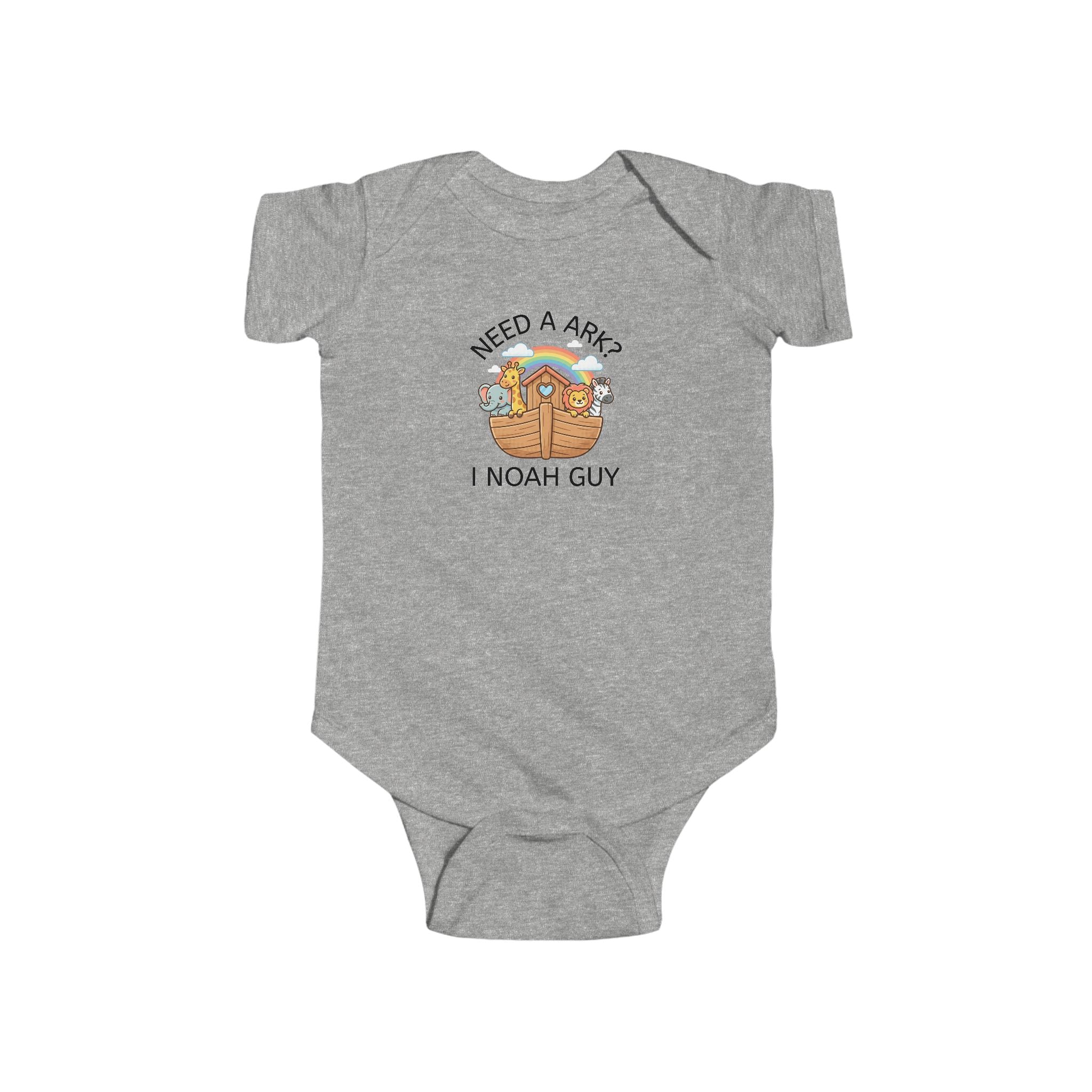 Infant “NEED A ARK?” Fine Jersey Bodysuit