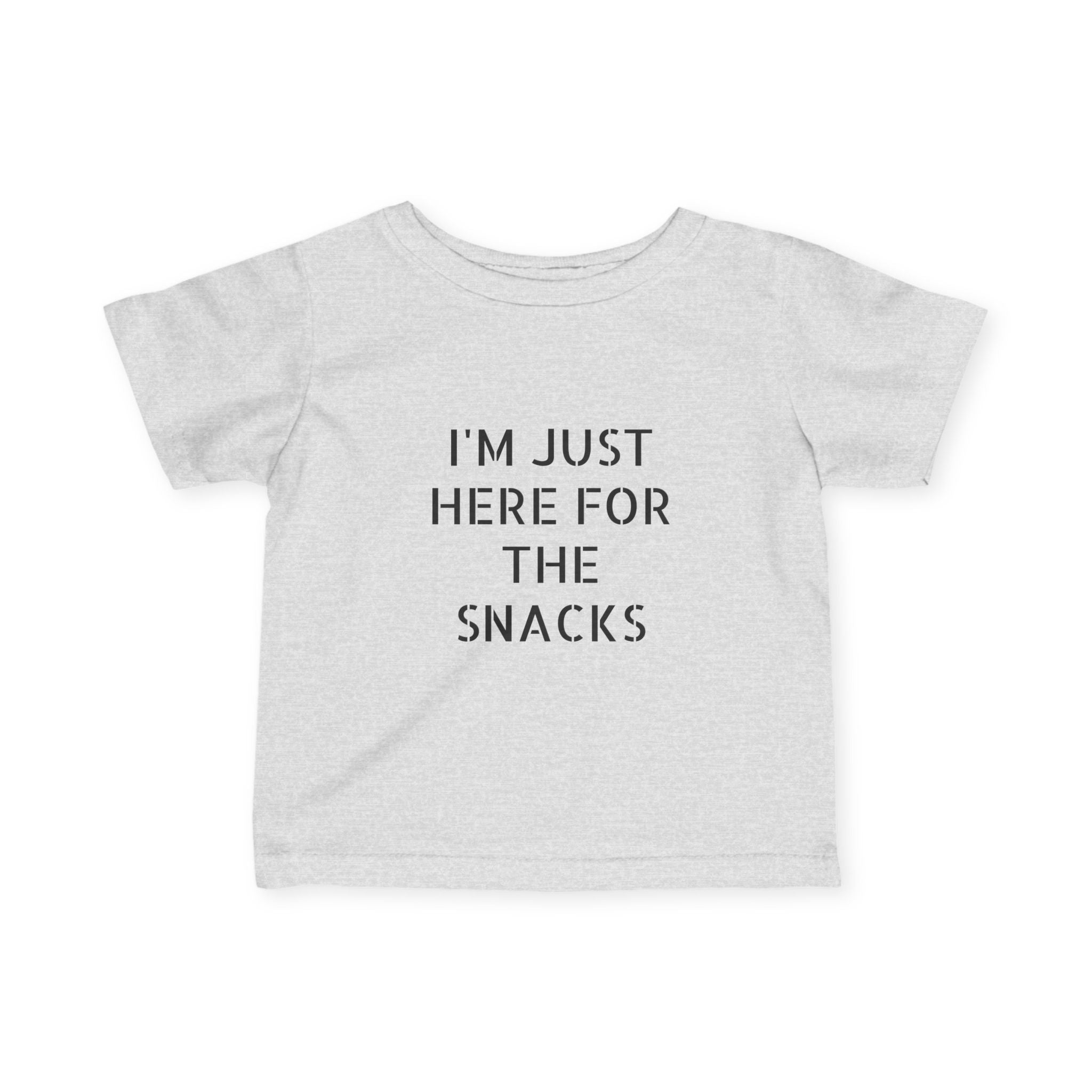 Infant “I’m just here for the snacks”Fine Jersey Tee
