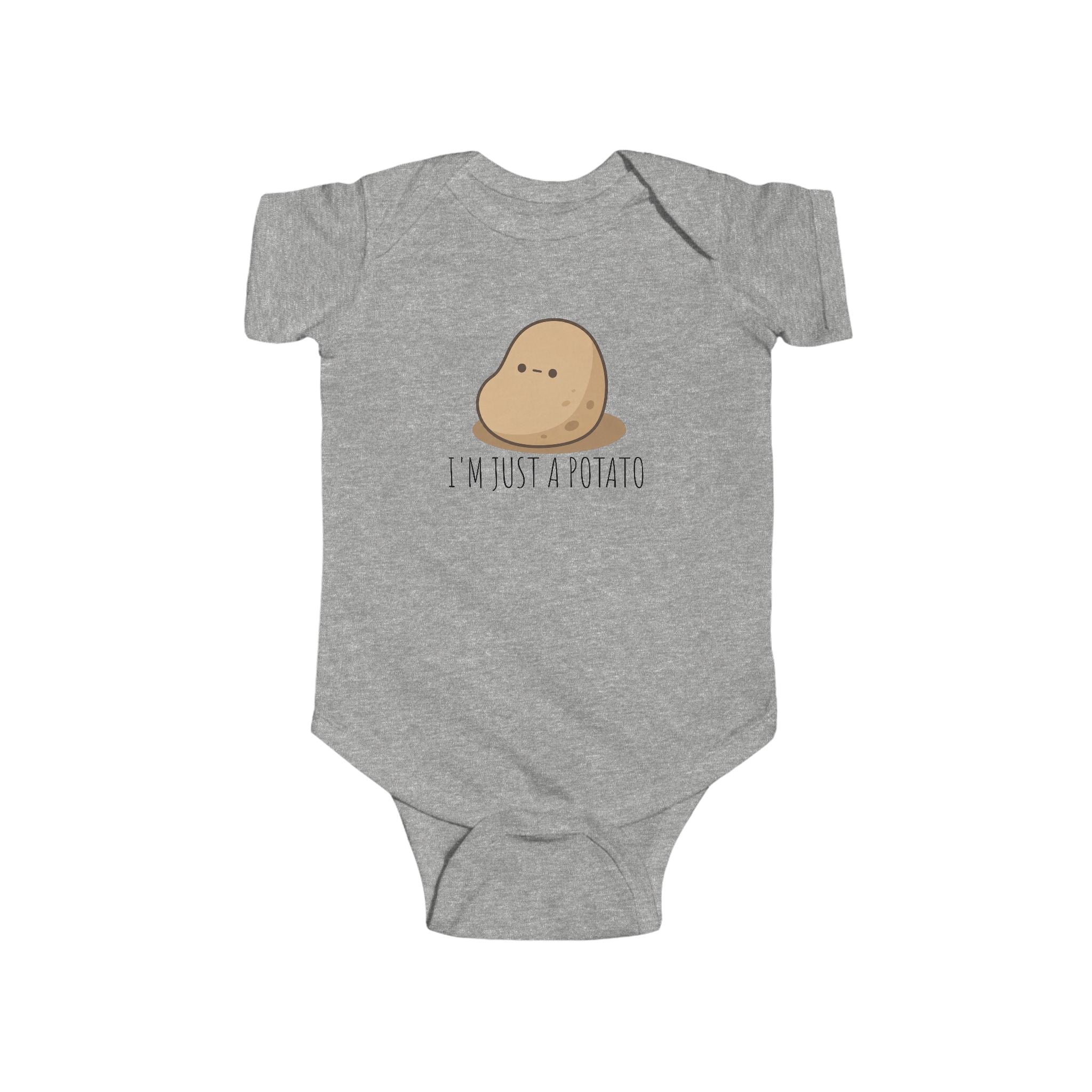 Infant “I’M JUST A POTATO” Fine Jersey Bodysuit