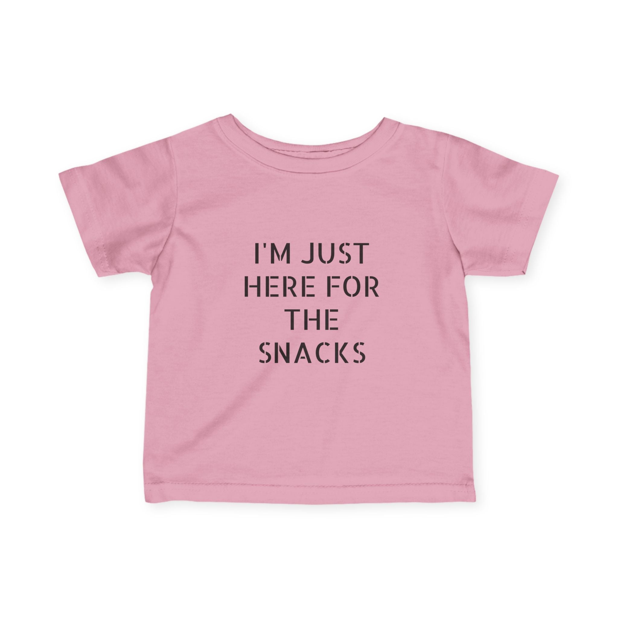 Infant “I’m just here for the snacks”Fine Jersey Tee
