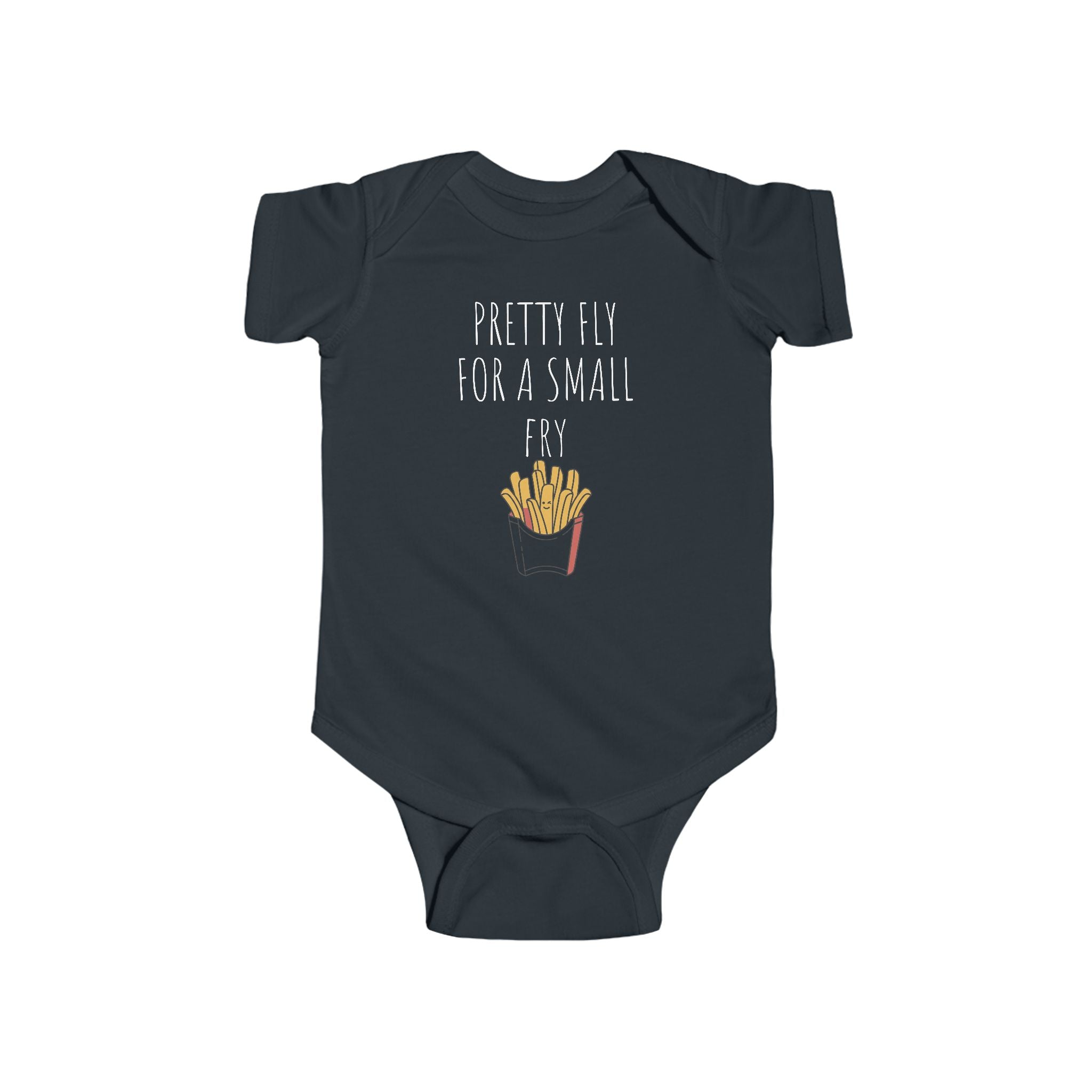 Infant “PRETTY FLY FOR A SMALL FRY” Fine Jersey Bodysuit