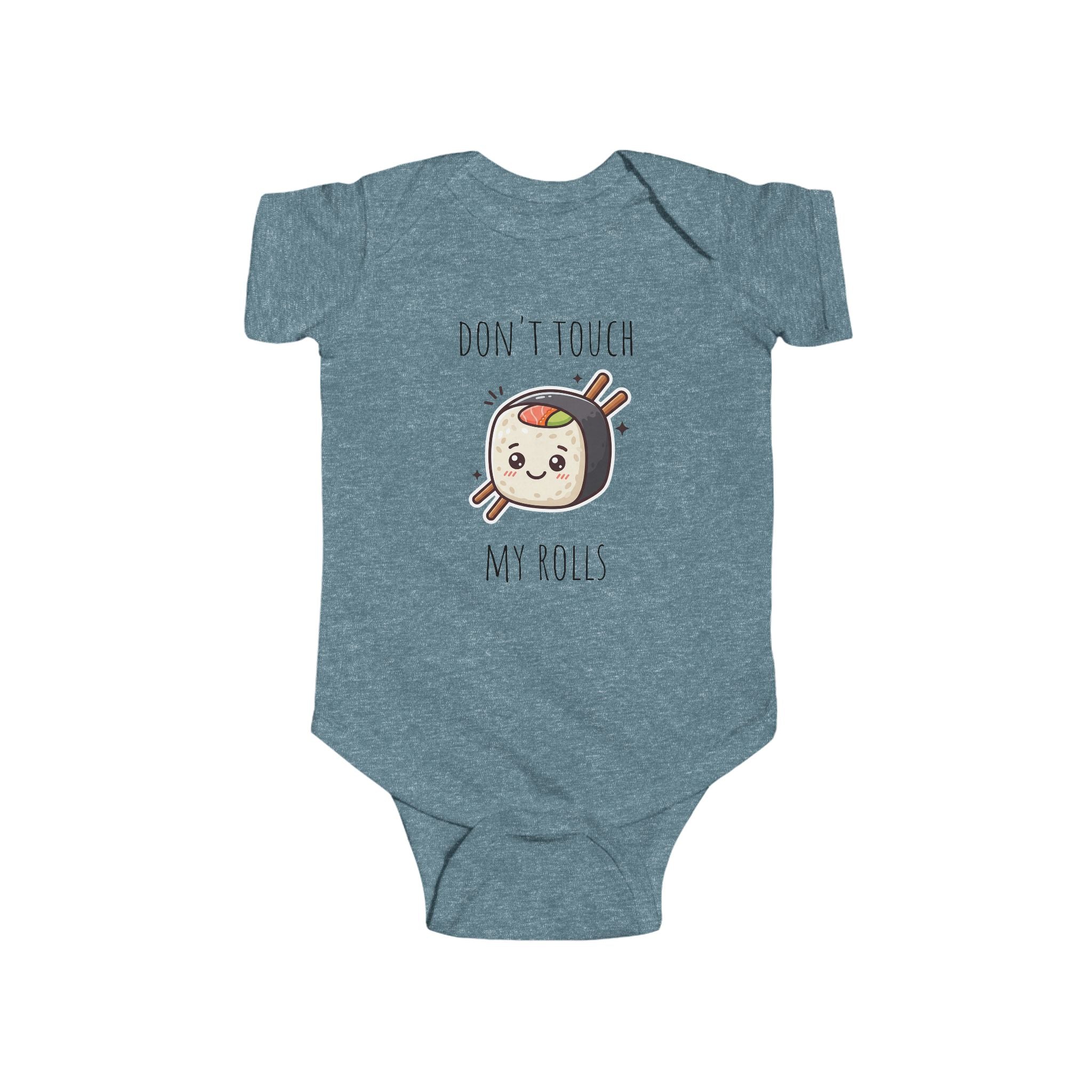 Cute Sushi Baby Bodysuit – "Don't Touch My Rolls" Infant Onesie