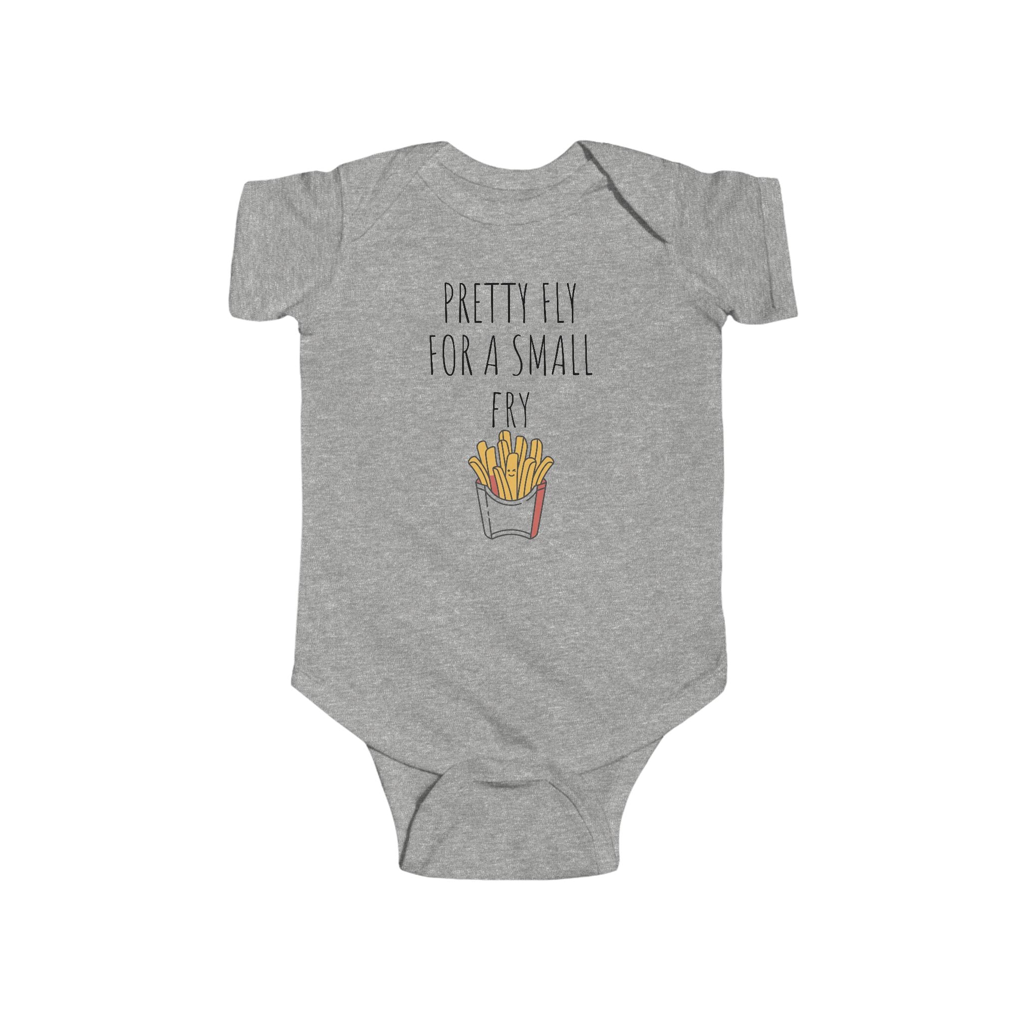 Infant “PRETTY FLY FOR A SMALL FRY” Fine Jersey Bodysuit