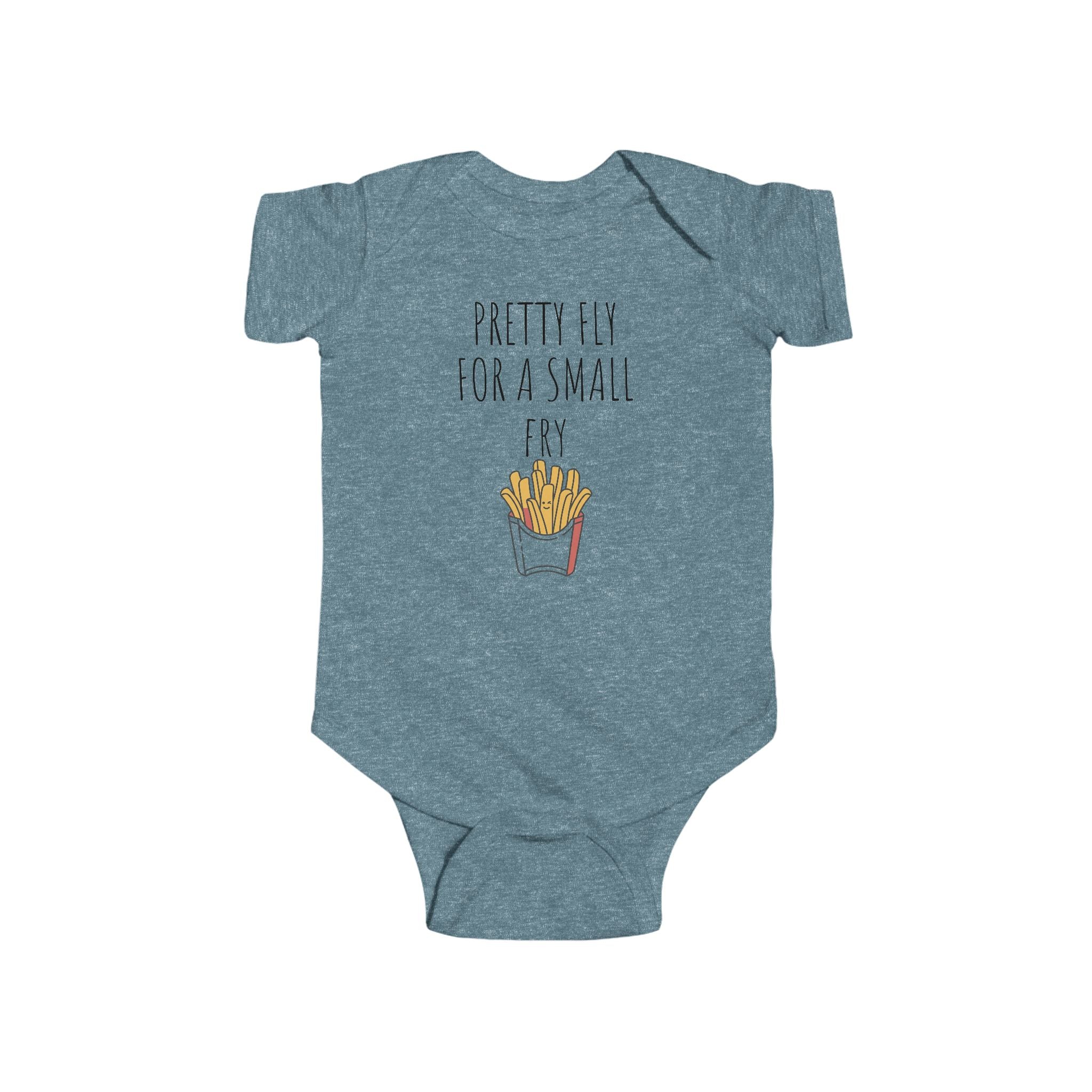 Infant “PRETTY FLY FOR A SMALL FRY” Fine Jersey Bodysuit