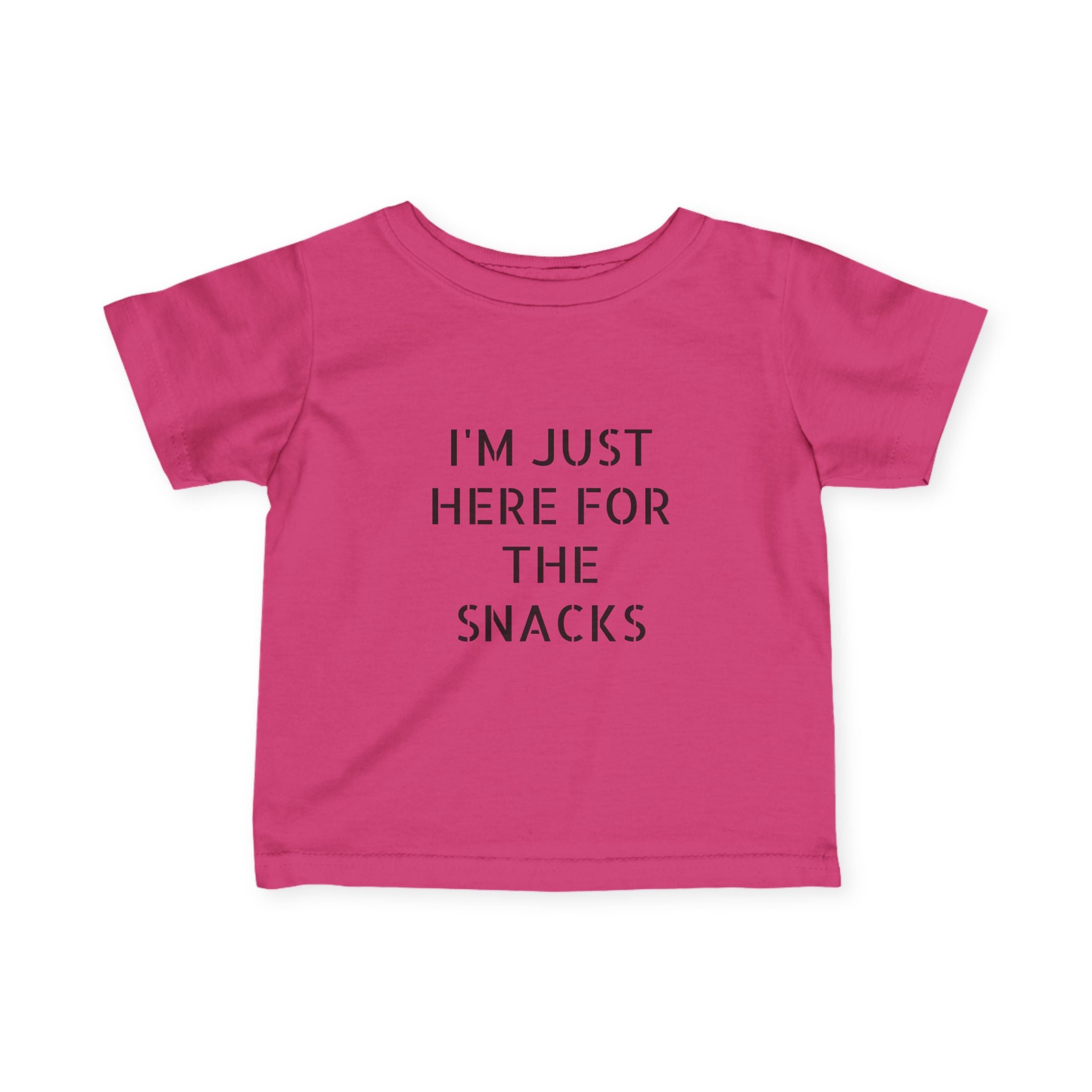 Infant “I’m just here for the snacks”Fine Jersey Tee