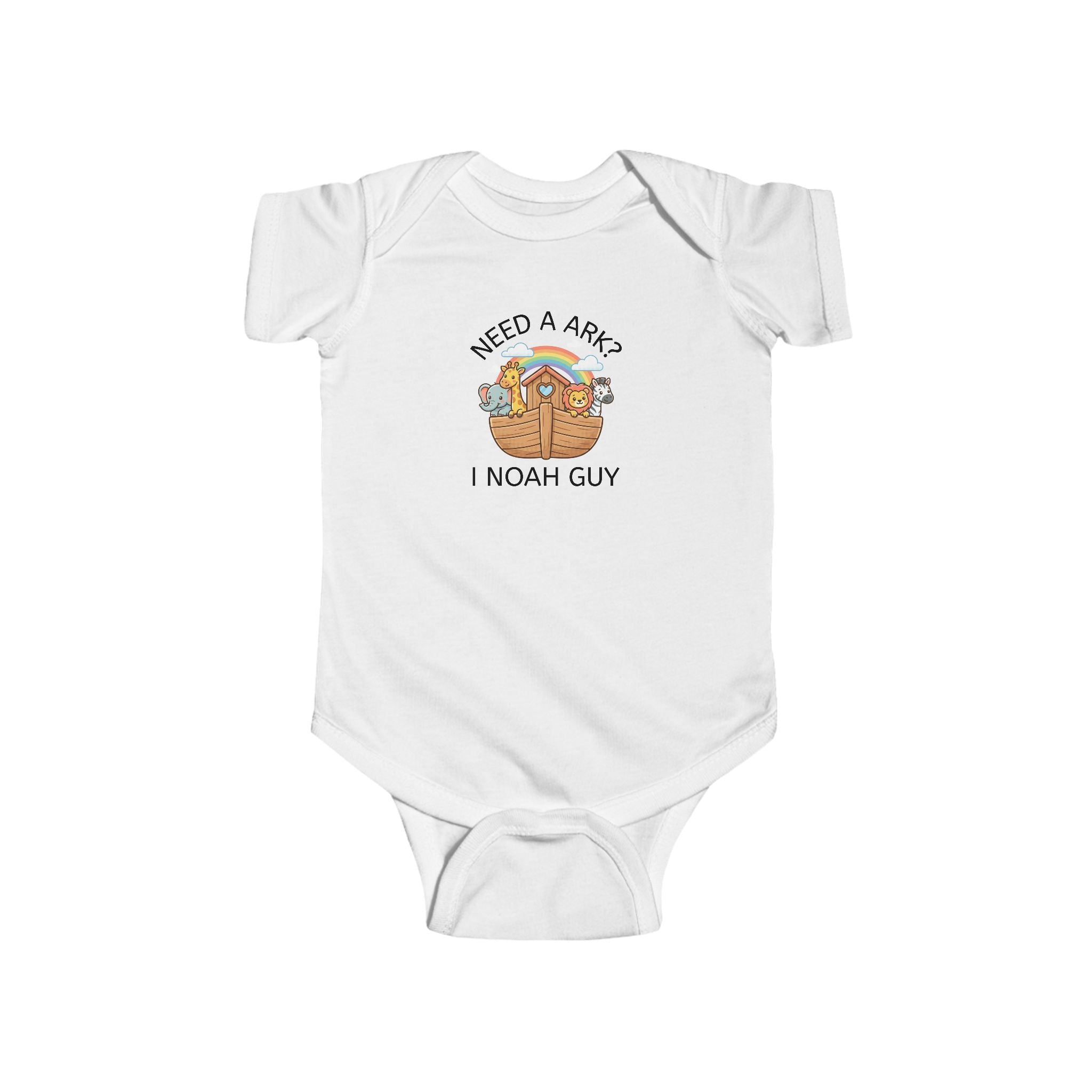 Infant “NEED A ARK?” Fine Jersey Bodysuit