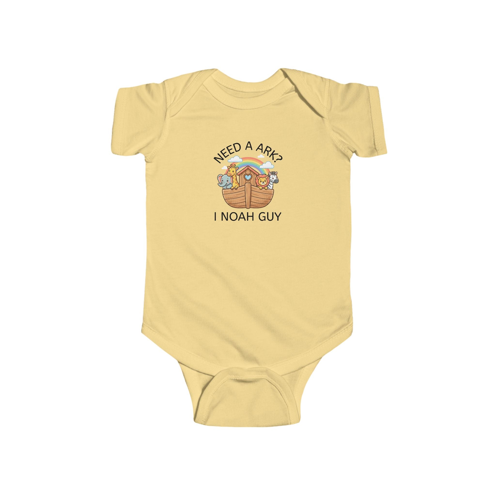 Infant “NEED A ARK?” Fine Jersey Bodysuit