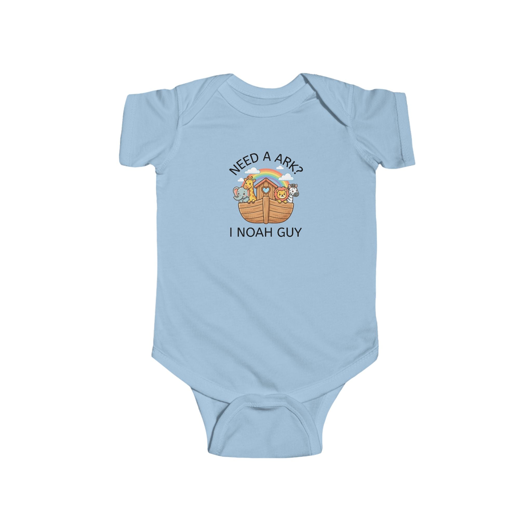 Infant “NEED A ARK?” Fine Jersey Bodysuit