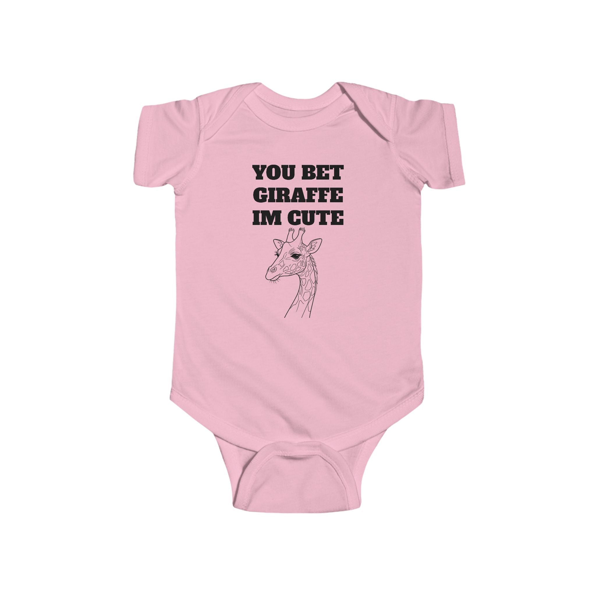 Infant “You Bet Giraffe Im Cute”Fine Jersey Bodysuit