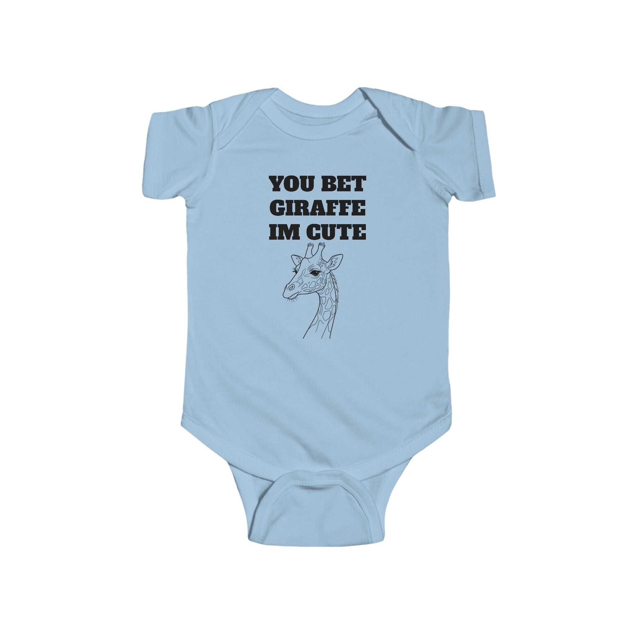 Infant “You Bet Giraffe Im Cute”Fine Jersey Bodysuit