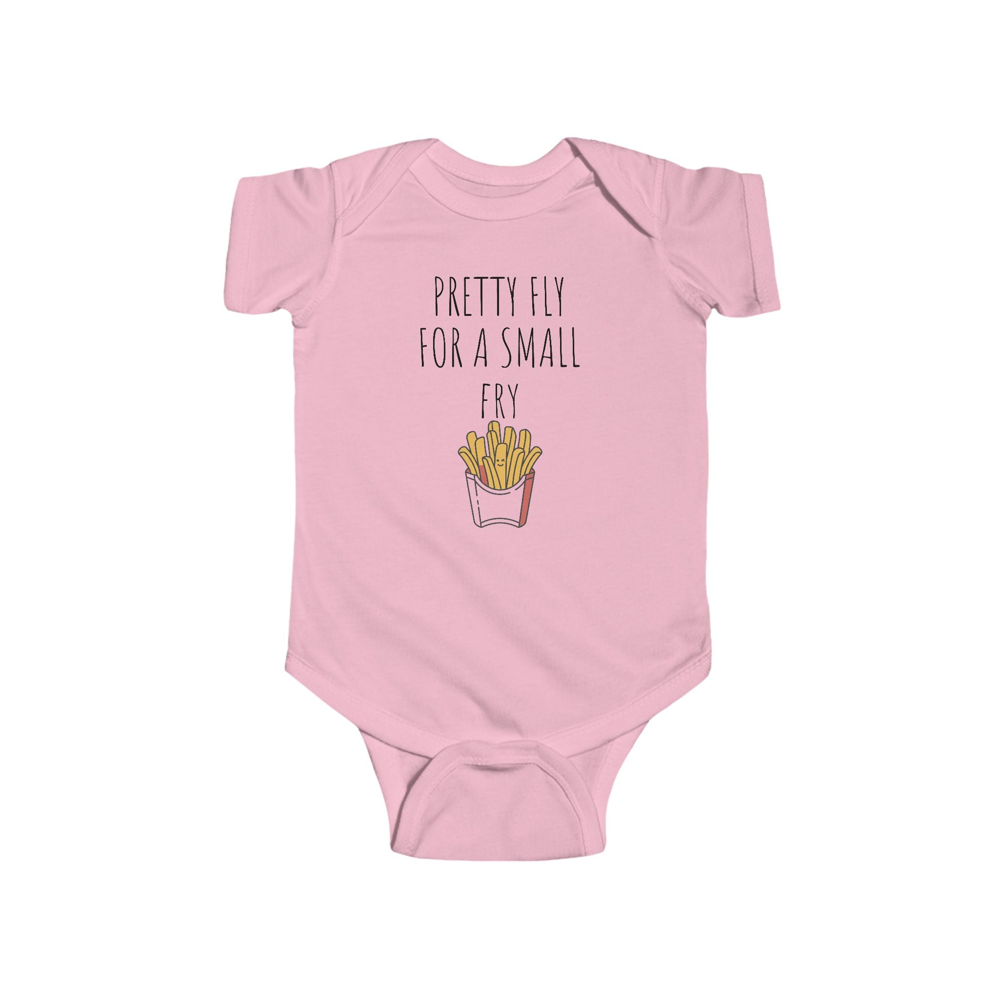Infant “PRETTY FLY FOR A SMALL FRY” Fine Jersey Bodysuit