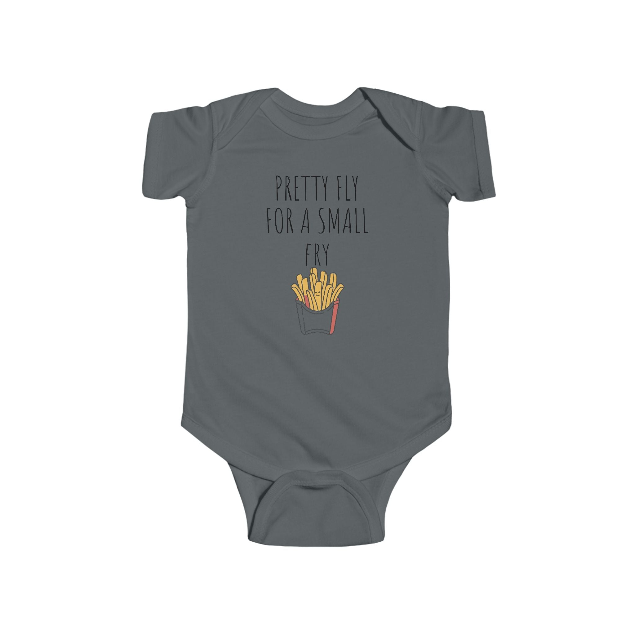 Infant “PRETTY FLY FOR A SMALL FRY” Fine Jersey Bodysuit