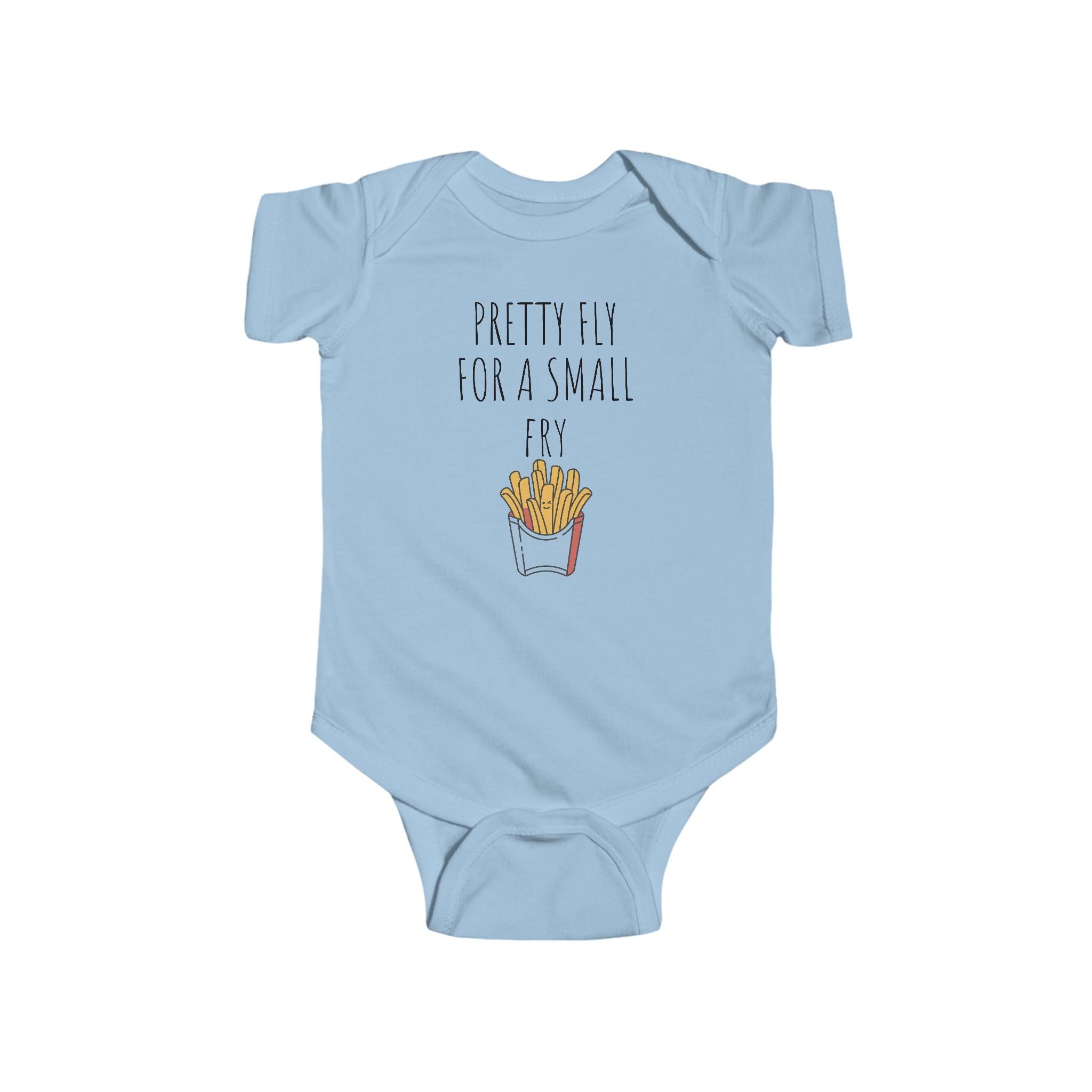 Infant “PRETTY FLY FOR A SMALL FRY” Fine Jersey Bodysuit