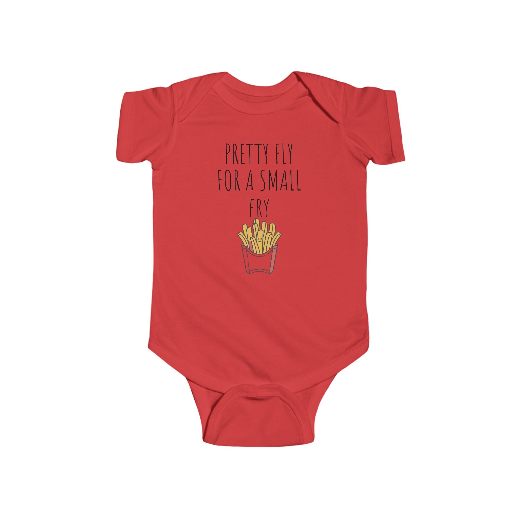Infant “PRETTY FLY FOR A SMALL FRY” Fine Jersey Bodysuit
