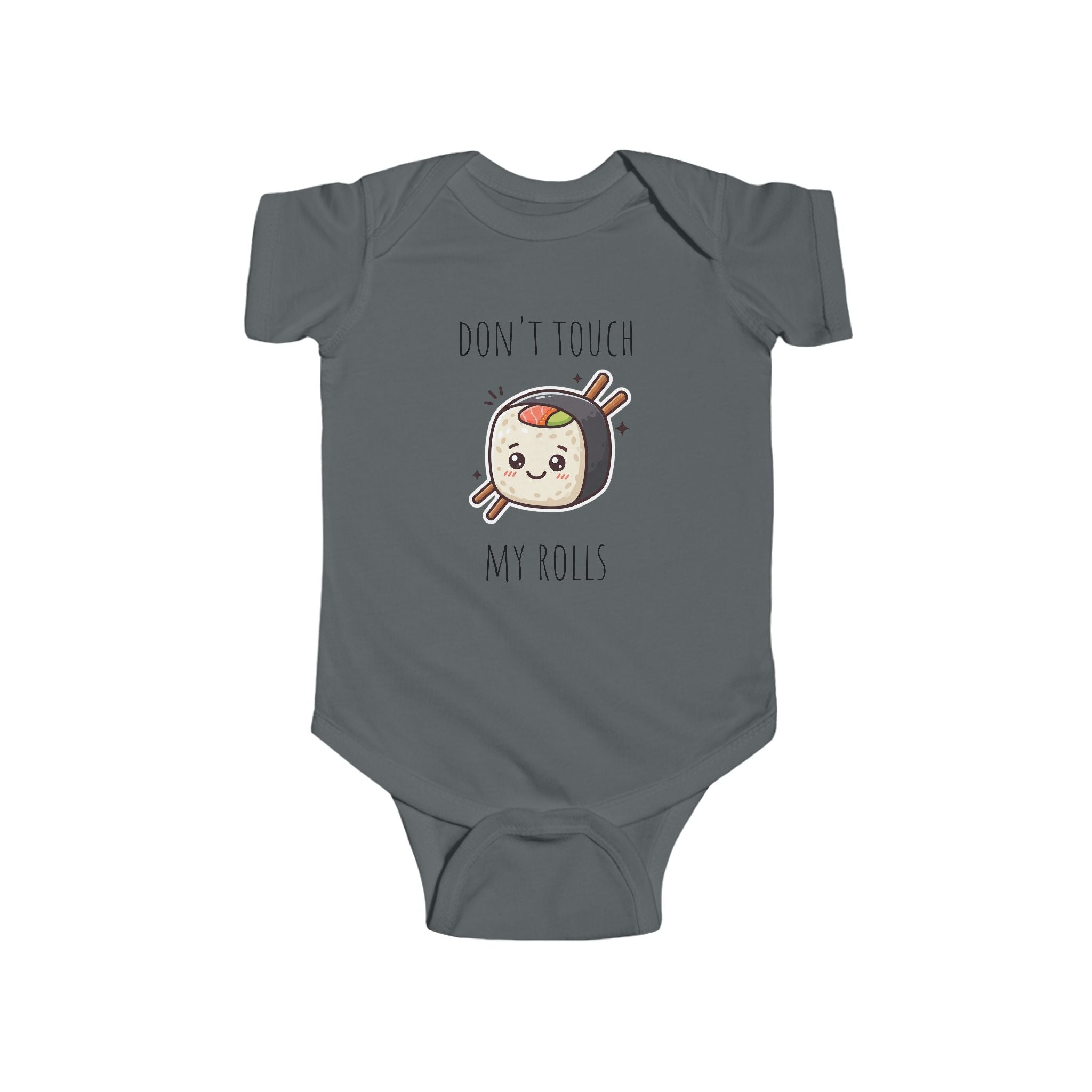 Cute Sushi Baby Bodysuit – "Don't Touch My Rolls" Infant Onesie
