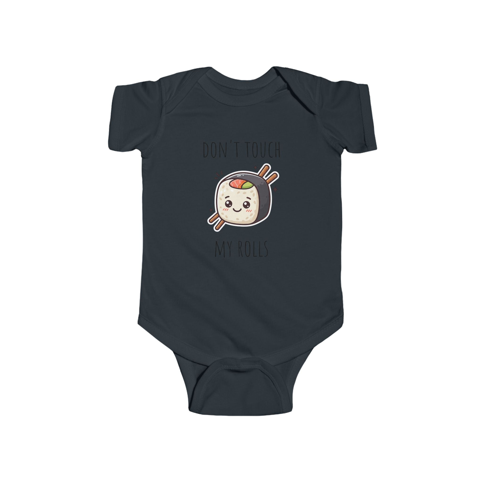 Cute Sushi Baby Bodysuit – "Don't Touch My Rolls" Infant Onesie