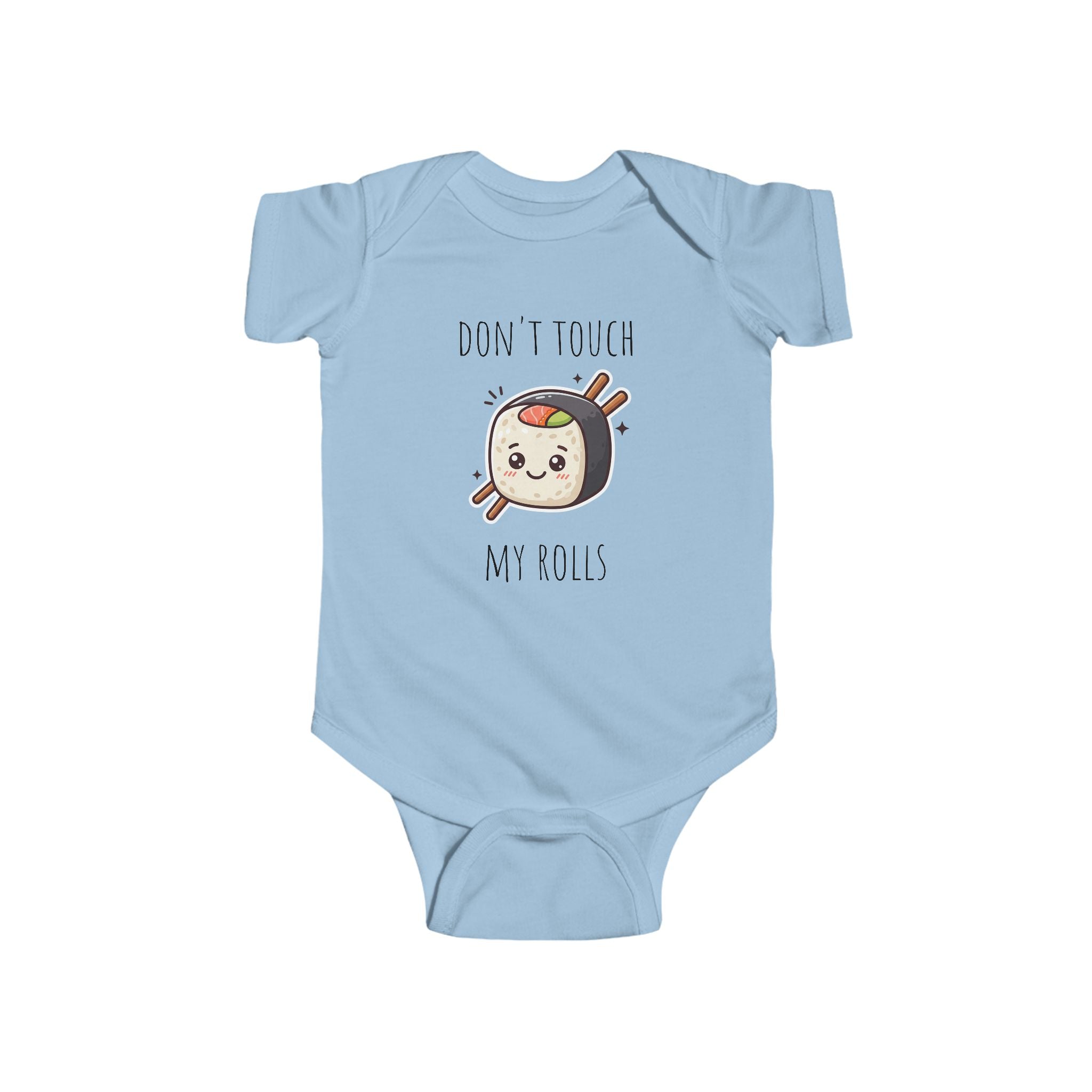 Cute Sushi Baby Bodysuit – "Don't Touch My Rolls" Infant Onesie
