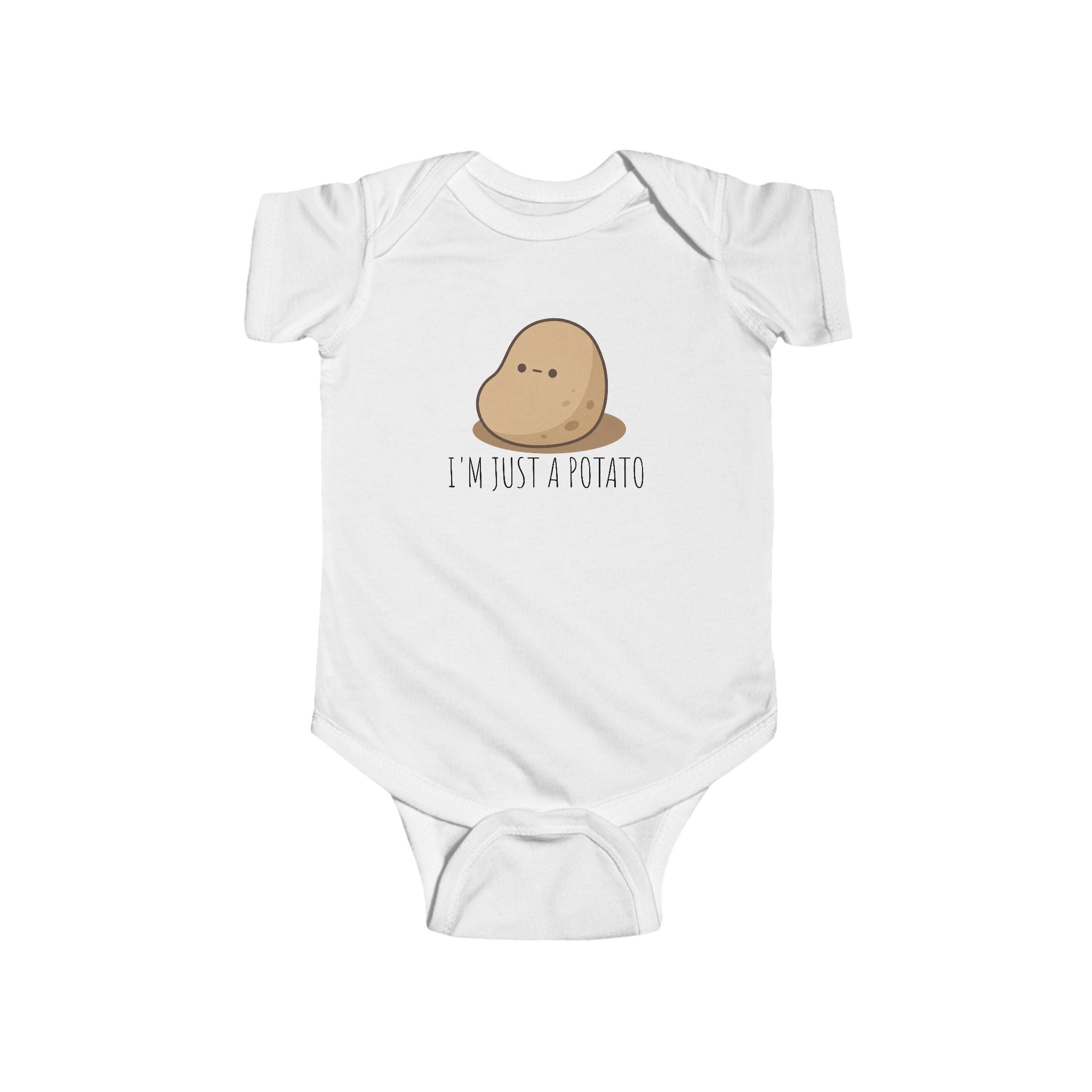 Infant “I’M JUST A POTATO” Fine Jersey Bodysuit